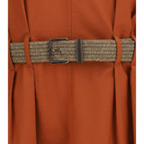 Pleated Dress with rope belt