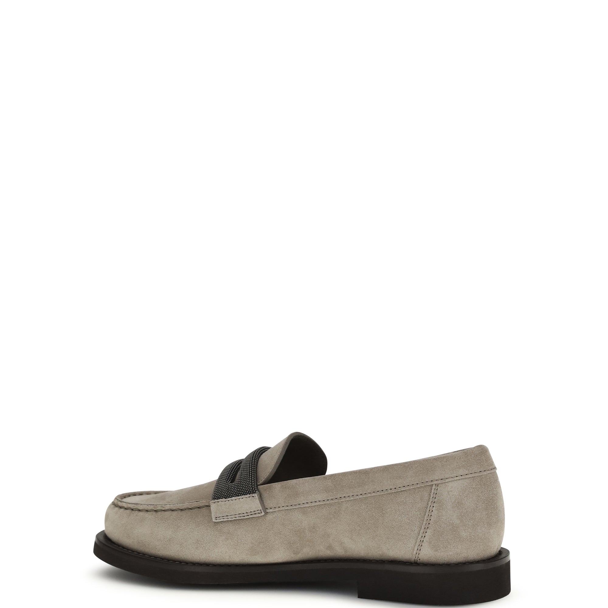 Penny Loafers in suede with precious clamp