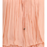 Mini Dress with cape in silk muslin