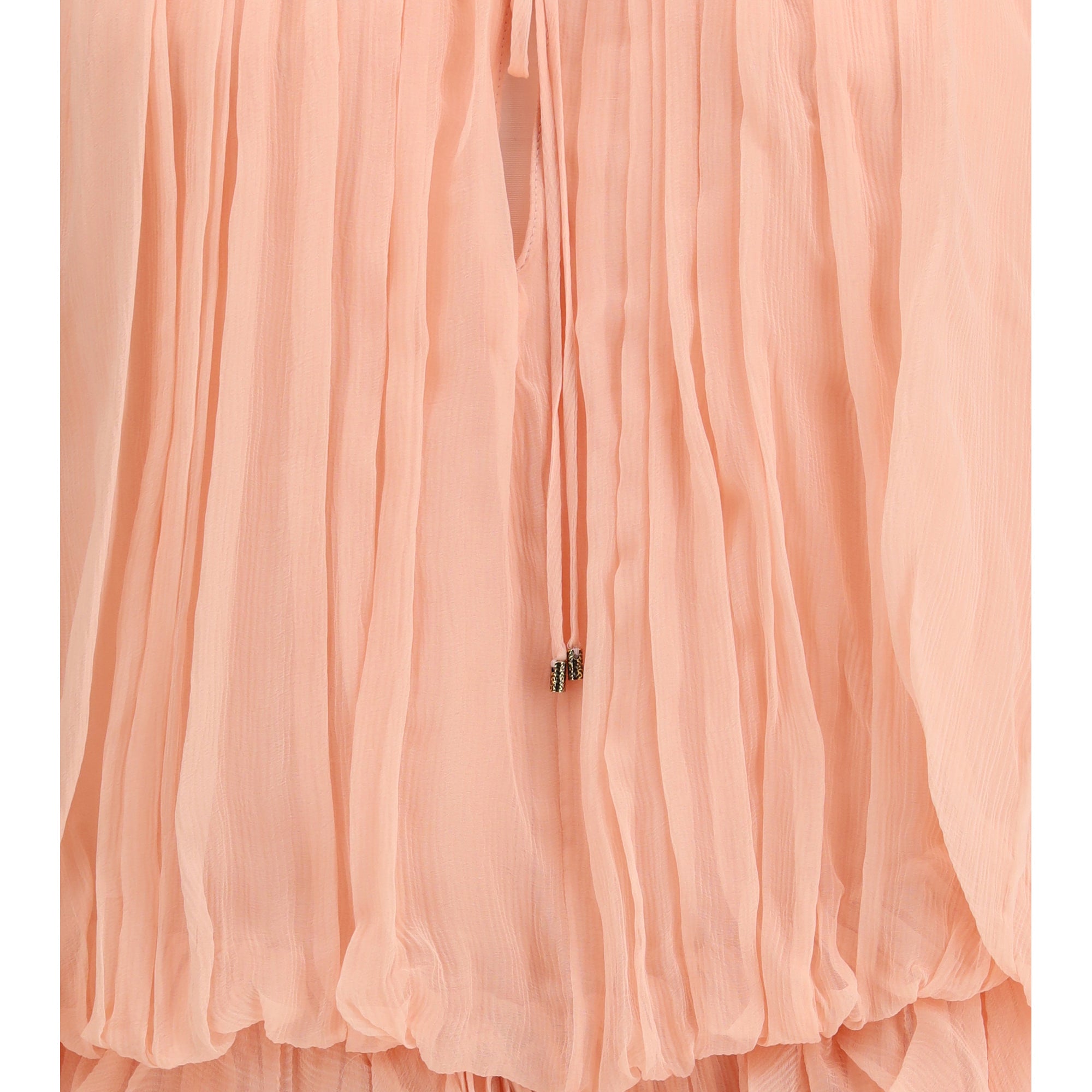 Mini Dress with cape in silk muslin