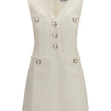 Sleeveless bouclé mini Dress