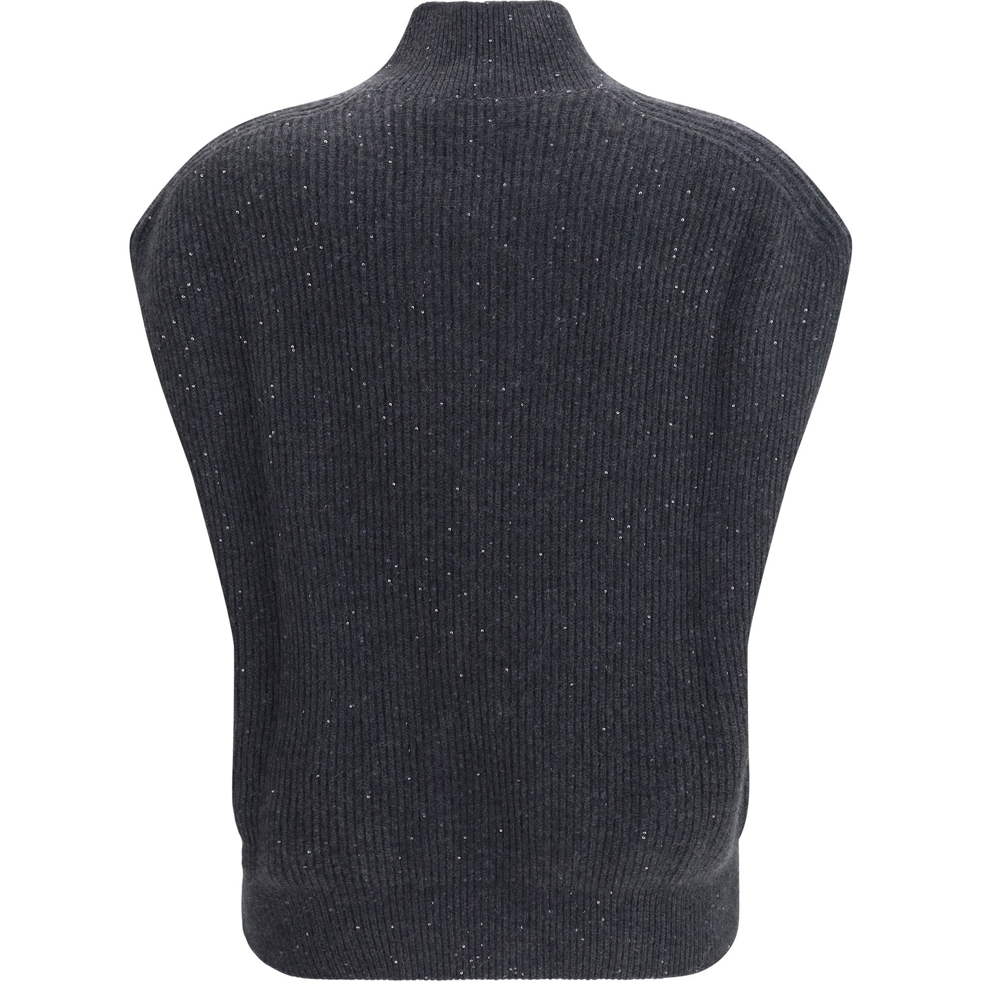 Sleeveless Wool Sweater with sequins