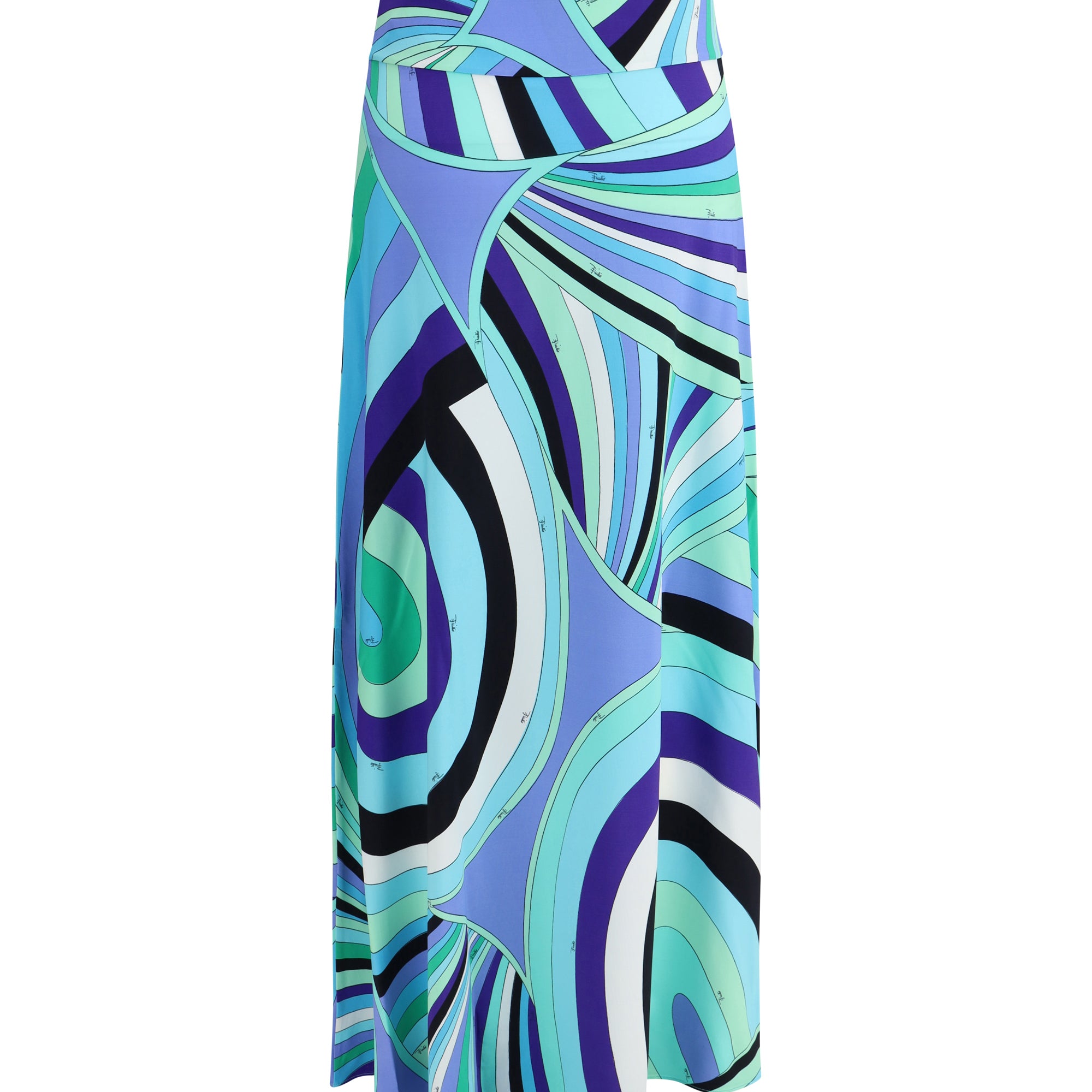Iride print long Skirt
