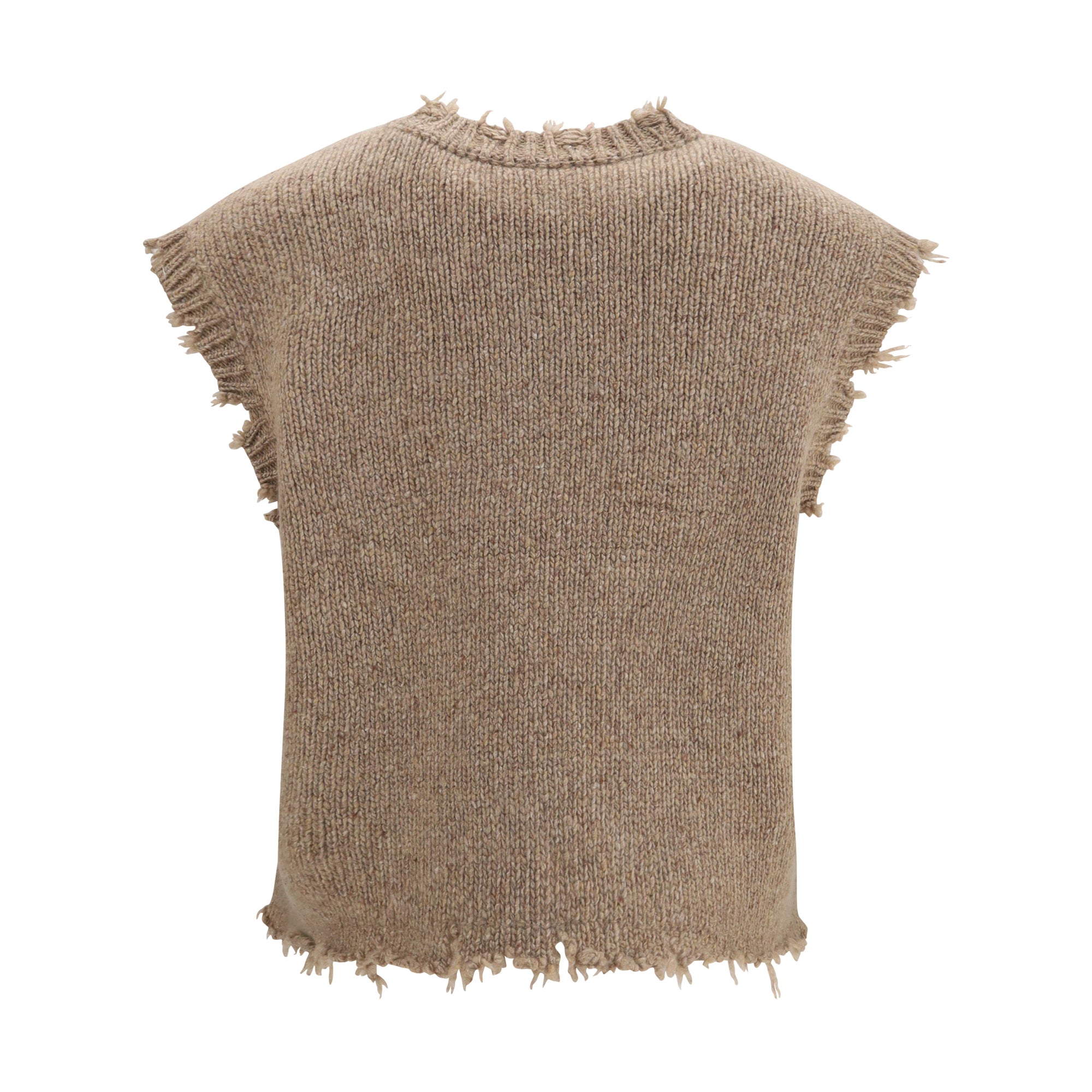 Animal-print cashmere Vest