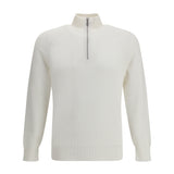 Cotton Sweater with a high neckline