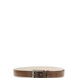 Carved leather Belt with Shimmering Buckle