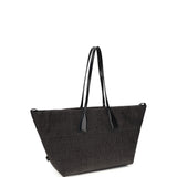 Track Shoulder Bag in leather and raffia