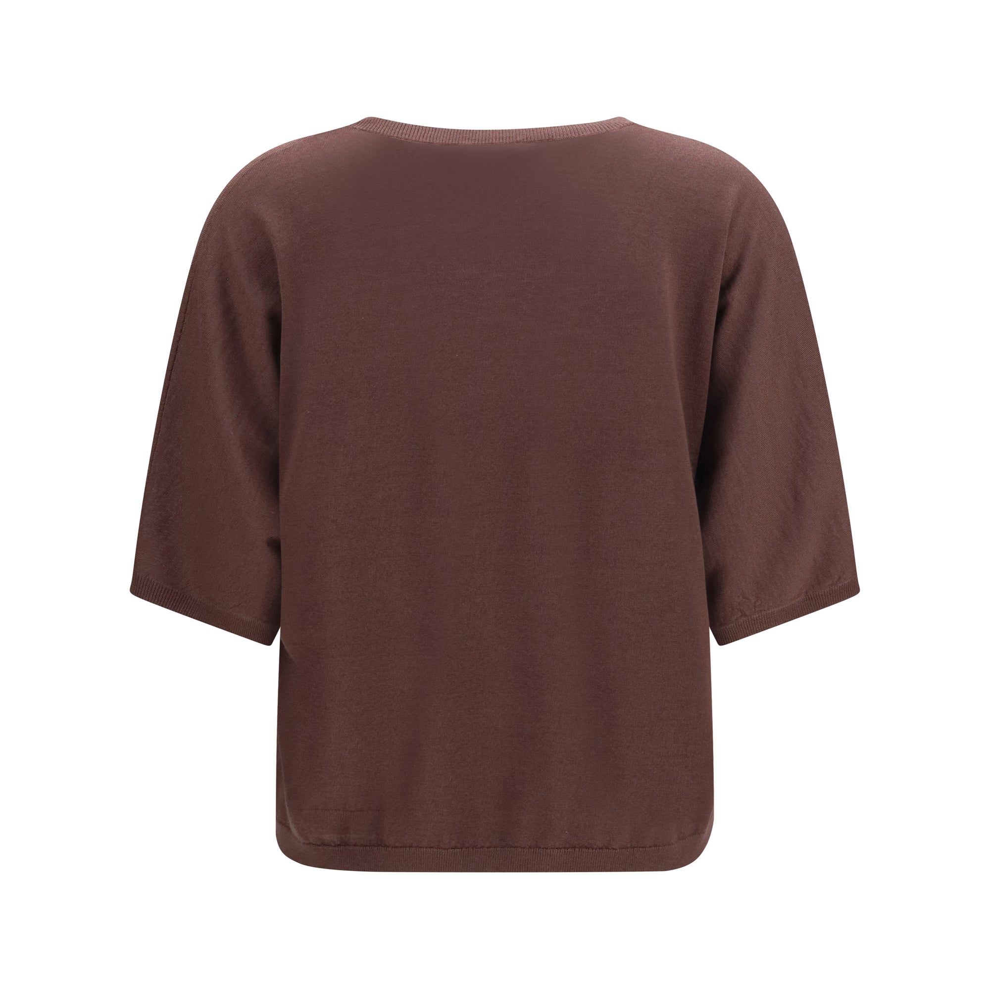 Short-sleeve cashmere and silk Sweater
