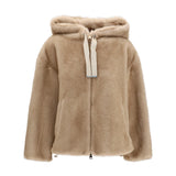Hooded Jacket in eco-fur