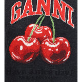 Wool Vest with graphic cherries