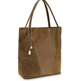 Spin Tote Bag in grenadine leather and suede