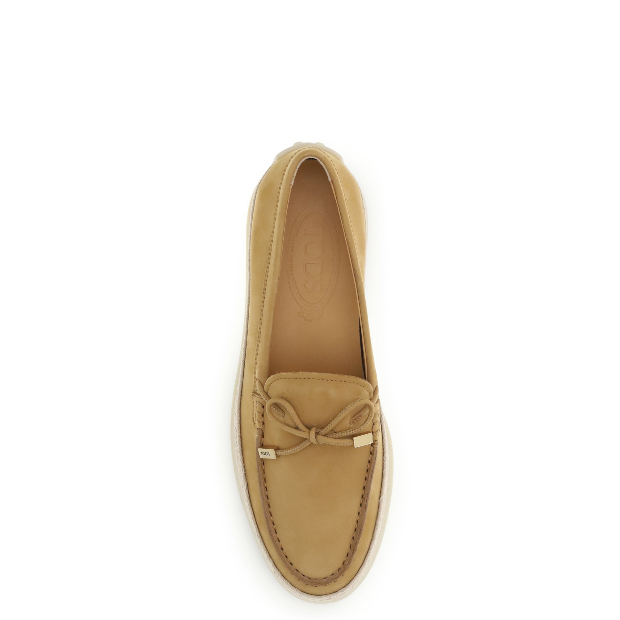 Suede and raffia Loafers