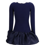Knit taffeta mini Dress