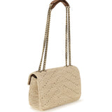 Small raffia Loulou Shoulder Bag