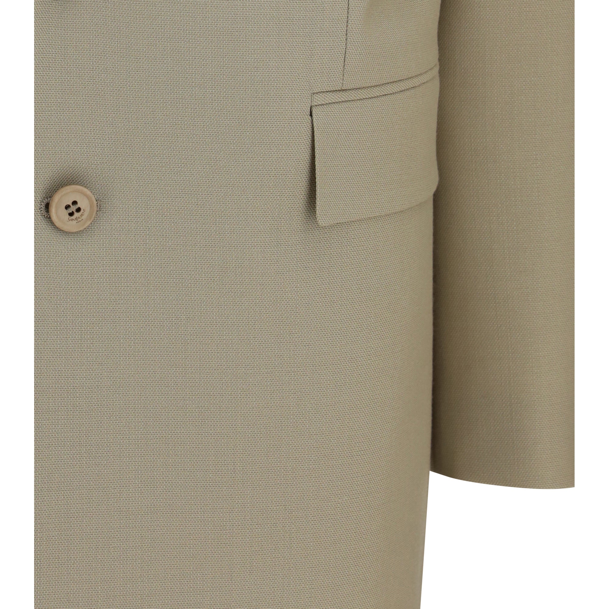 Single-breasted Jacket in wool and silk