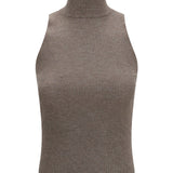 Sleeveless Turtleneck with luminous details