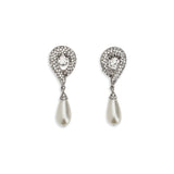 Crystal Earrings with pearl pendants