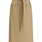 Cotton midi Skirt
