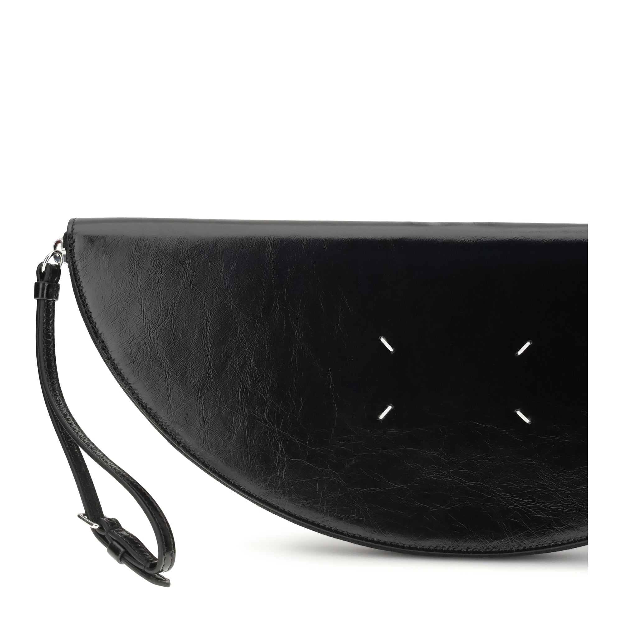Halfmoon leather Clutch Bag
