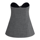 Asymmetrical wool Corset
