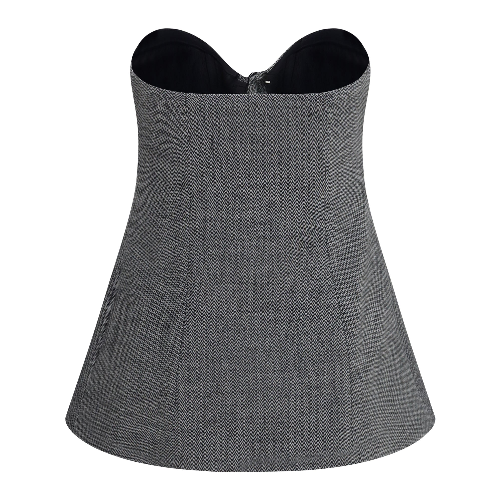 Asymmetrical wool Corset