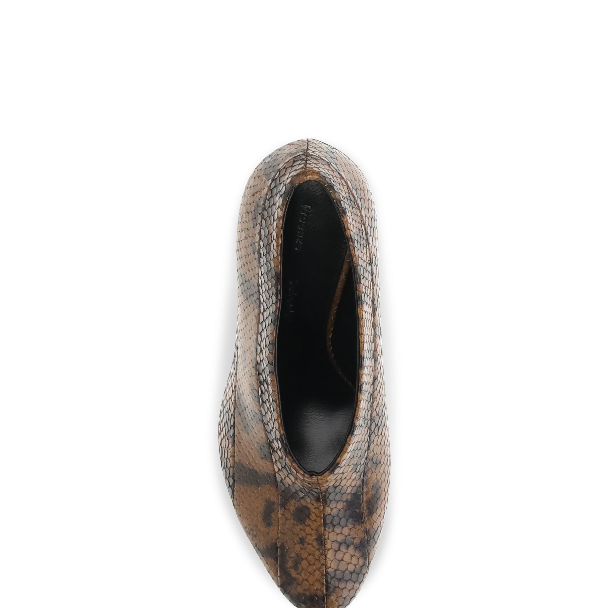 Tee Pieced python-print Pumps