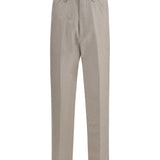 Tailored Pants in cotton with belt loops