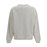 Sweatshirt crewneck in cotton with contrasting logo
