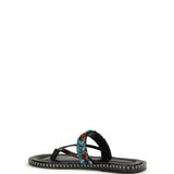 Slip-on leather Sandals with sequins