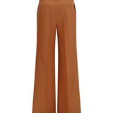 High-waisted flared cotton Pants