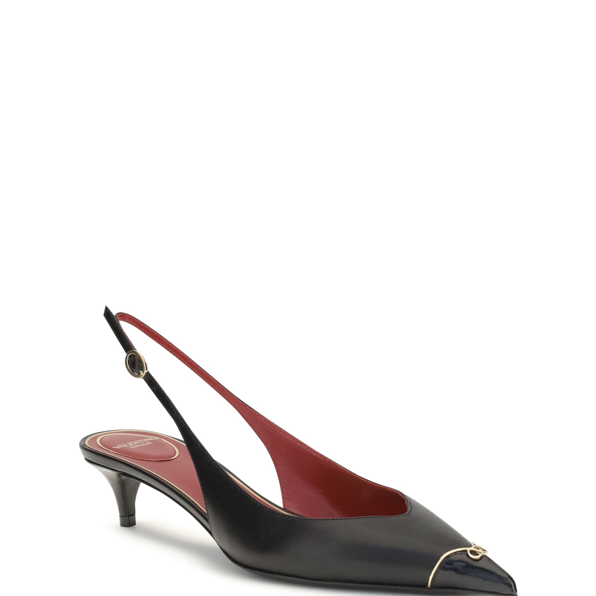 VLogo Signature kitten-heel slingback Pumps