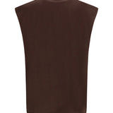 History Sleeveless T-Shirt in cotton with all-over “History” print