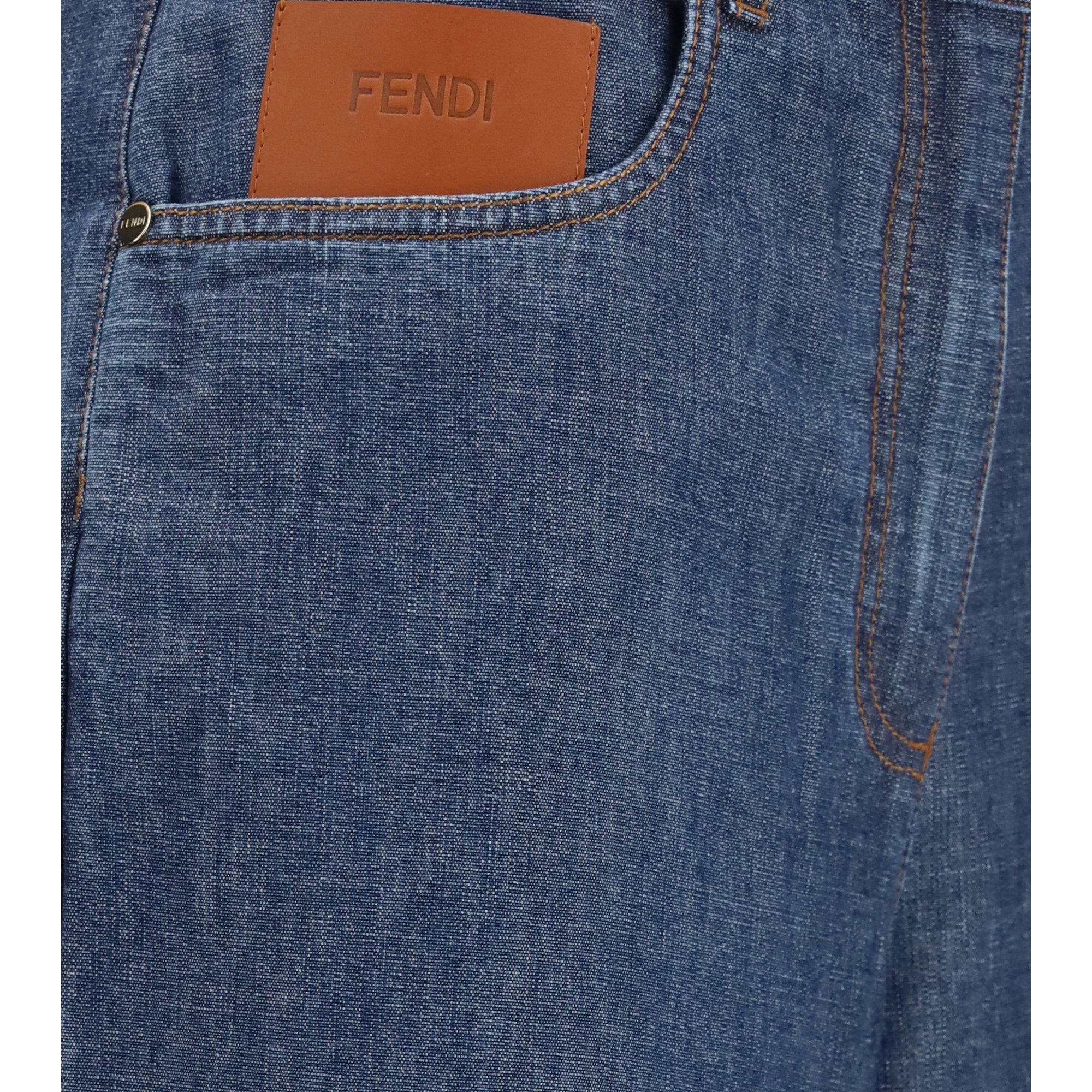 Wide-leg chambray Jeans
