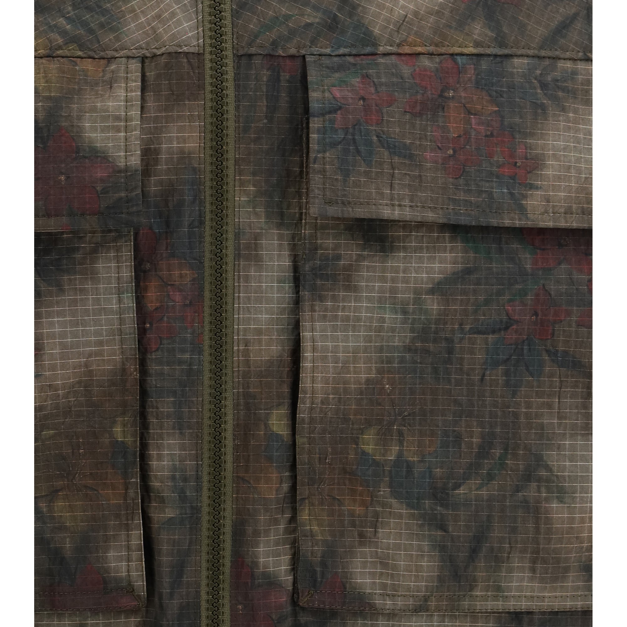 Ripstop Parka with tropical pattern