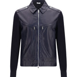 Leather and knit Jacket