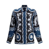 Regular-fit printed silk twill Shirt
