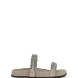 Laurel leaf monili-embellished Slides