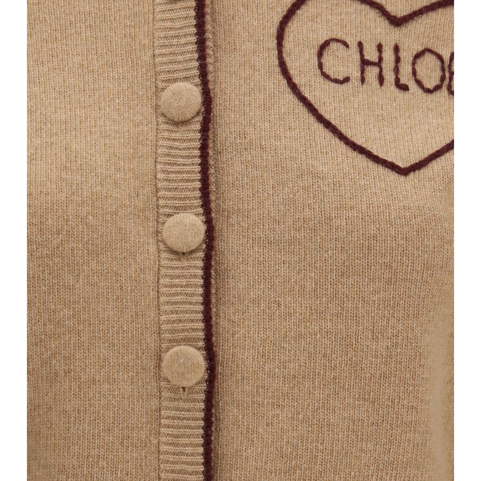 Fitted logo Cardigan in wool and cashmere