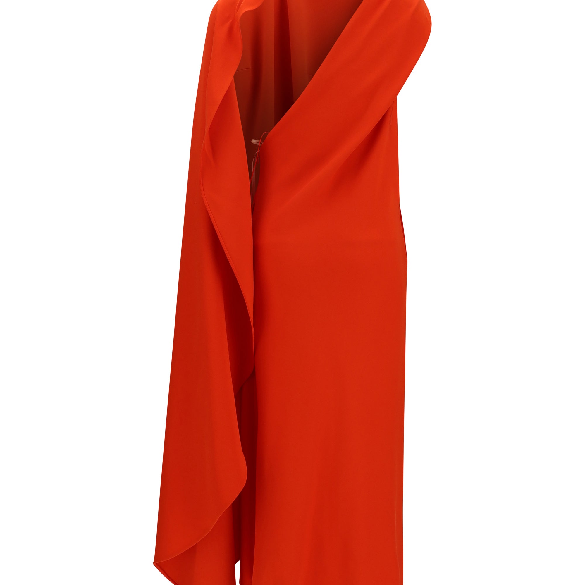 Draped silk midi Dress
