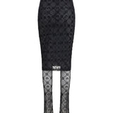 Moonogram Mesh Flock Pant-Skirt