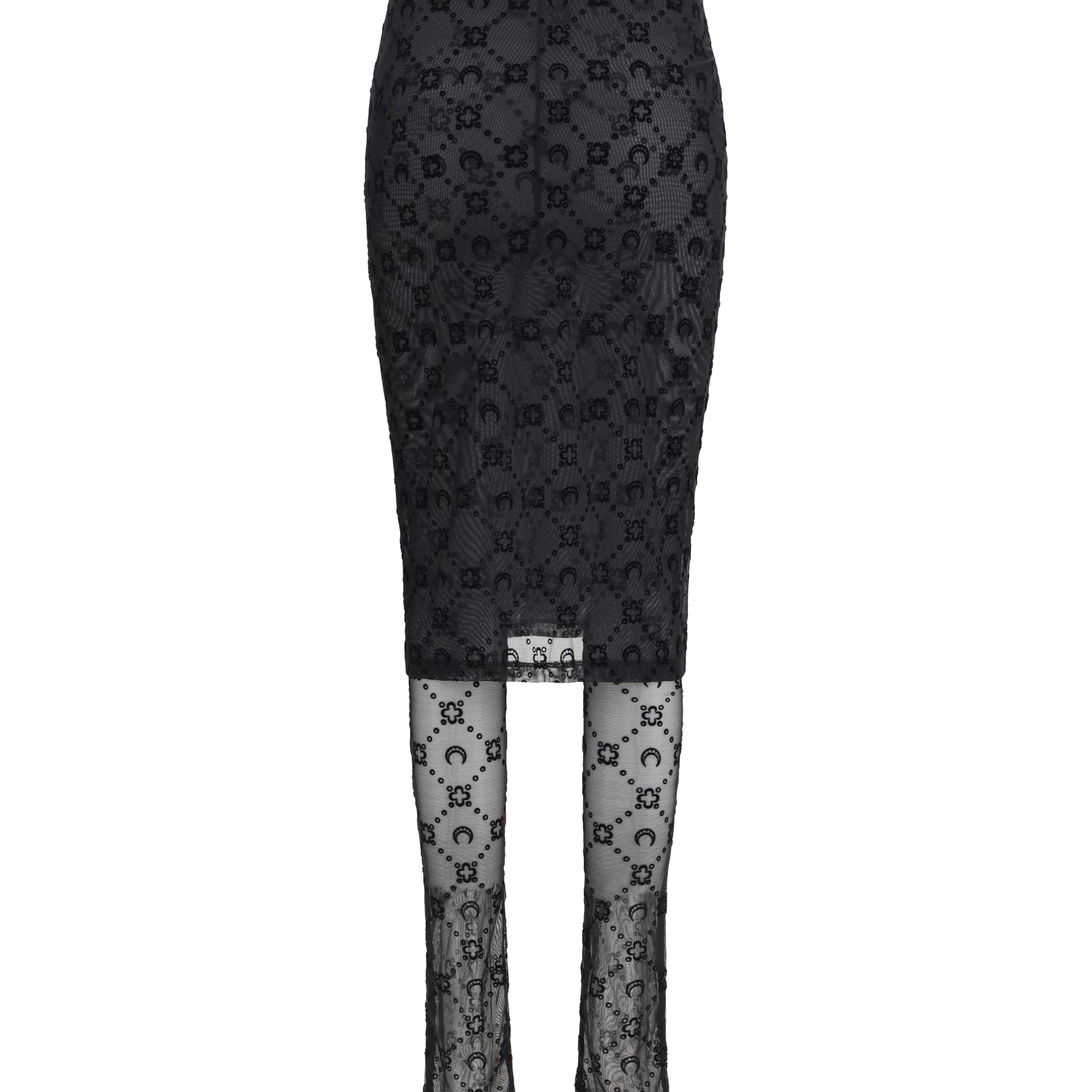 Moonogram Mesh Flock Pant-Skirt