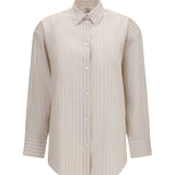 Oversized striped Shirt in cotton