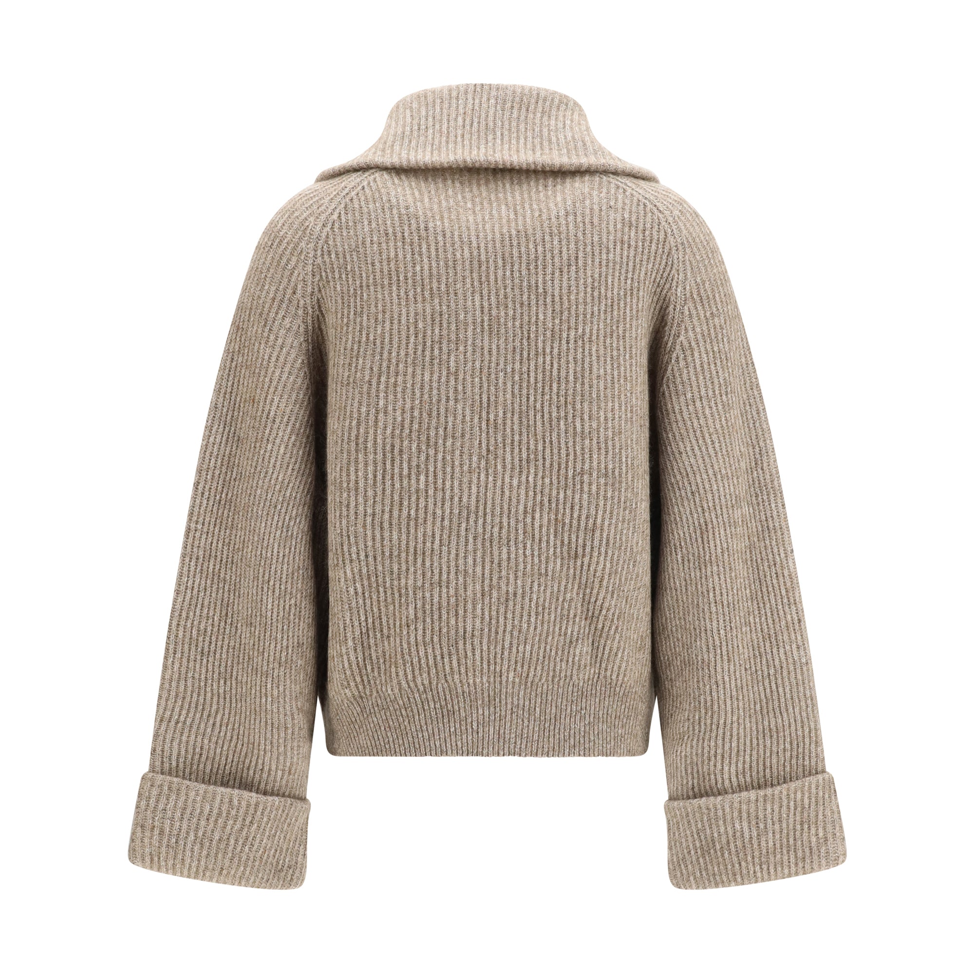 High-neck Sweater with wide sleeves