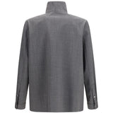 Mouliné wool shirt Jacket