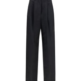 Double-pleat Pants in wool and mohair