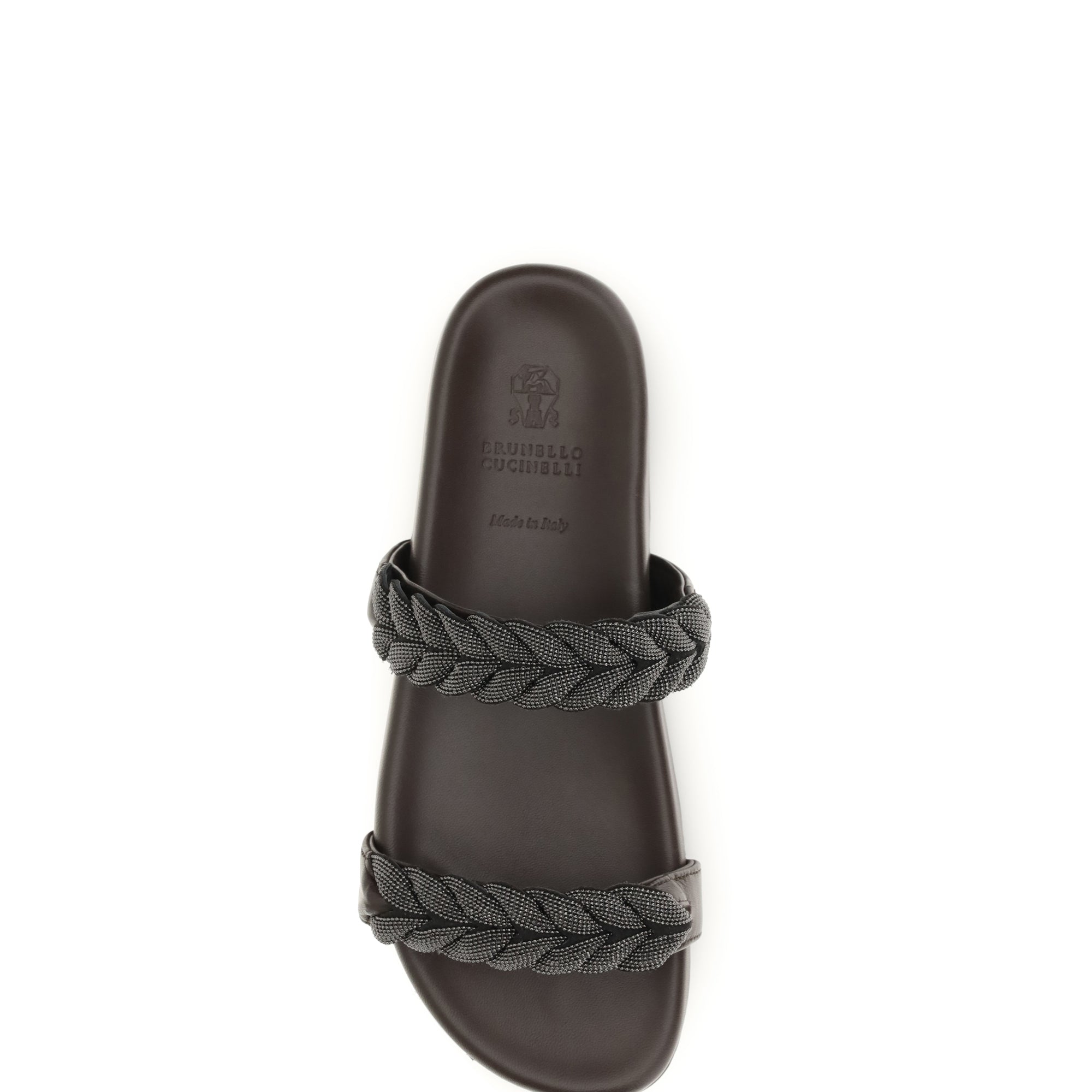Leather Sandals with Precious Braided Straps
