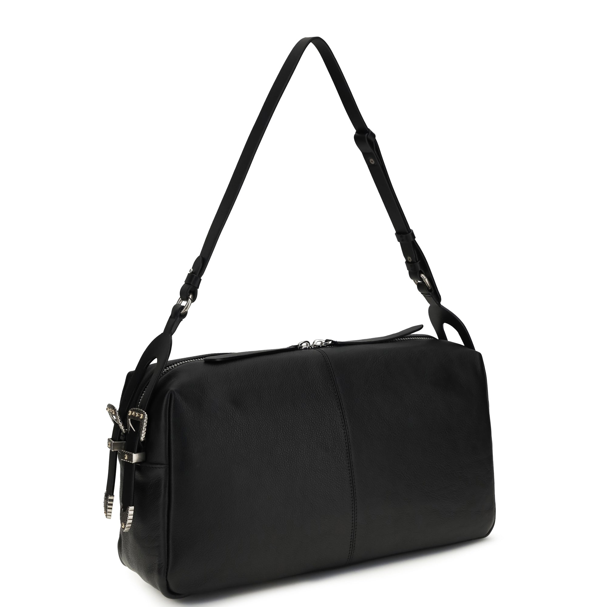 Large Keeper Shoulder Bag in new biker leather