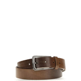 Carved leather Belt with Shimmering Buckle