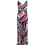 Marmo print long Dress