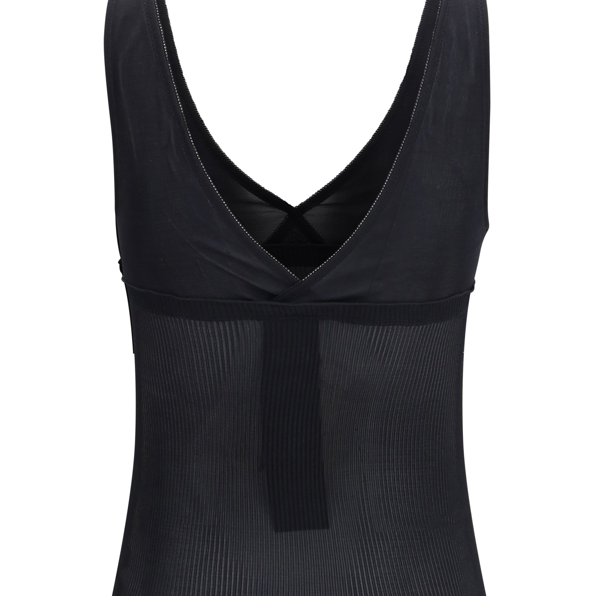 Ribbed silk jersey lace-trim tank Top